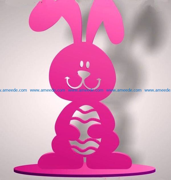 Easter bunny file cdr and dxf free vector download for Laser cut – Free