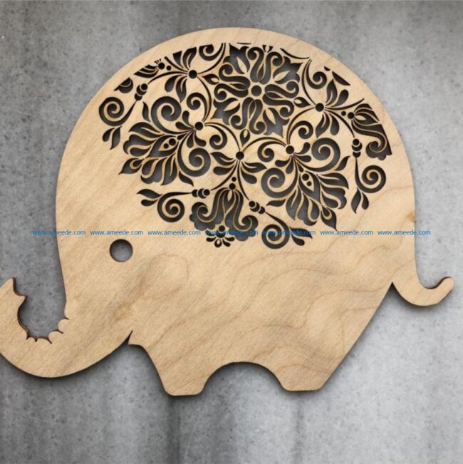 Elephant file cdr and dxf free vector download for Laser cut