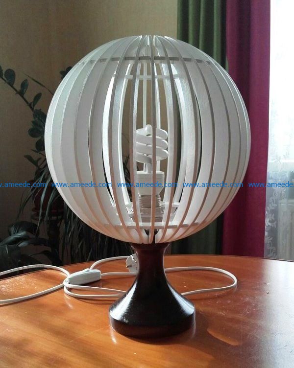 Globe lamp file cdr and dxf free vector download for Laser cut