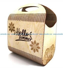 Hello summer bag file cdr and dxf free vector download for Laser cut