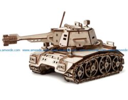 Kadet Tank file cdr and dxf free vector download for Laser cut