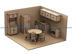 Kitchen furniture file cdr and dxf free vector download for Laser cut