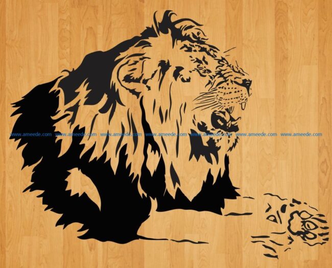 Lions roar file cdr and dxf free vector download for laser engraving machines
