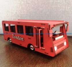 London bus file cdr and dxf free vector download for Laser cut