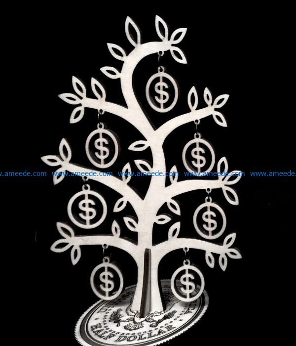 Money tree file cdr and dxf free vector download for Laser cut