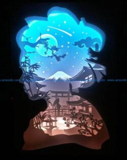 Multilayer light paintings file cdr and dxf free vector download for Laser cut
