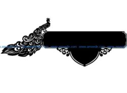 Peacock address table file cdr and dxf free vector download for Laser cut Plasma
