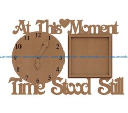 Portrait clock file cdr and dxf free vector download for Laser cut