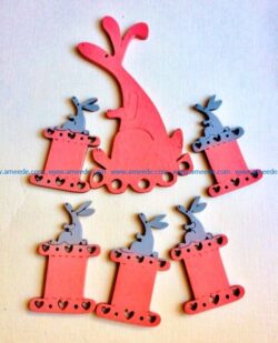 Rabbit thread winders file cdr and dxf free vector download for Laser cut