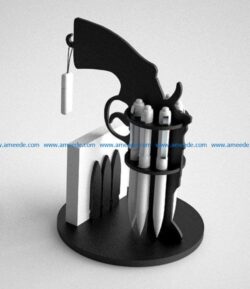 Revolver file cdr and dxf free vector download for Laser cut