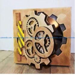 Safety gear box file cdr and dxf free vector download for Laser cut