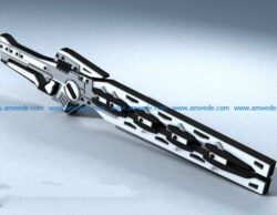 Sniper rifle file cdr and dxf free vector download for Laser cut