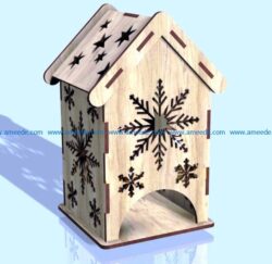 Snowflake tea house file cdr and dxf free vector download for Laser cut