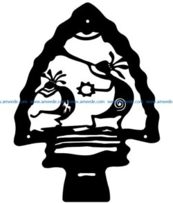 Spear with Cocopella file cdr and dxf free vector download for Laser cut Plasma