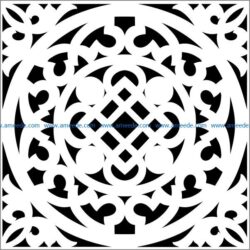 Square decoration E0009220 file cdr and dxf free vector download for Laser cut CNC