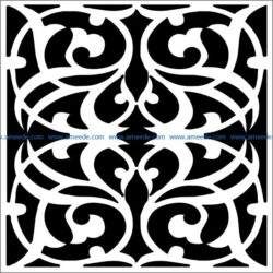 Square decoration E0009334 file cdr and dxf free vector download for Laser cut CNC
