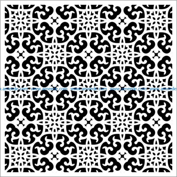 Square decoration E0009390 file cdr and dxf free vector download for ...
