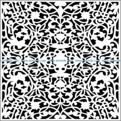 Square decoration E0009460 file cdr and dxf free vector download for Laser cut CNC