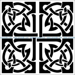Square decoration E0009462 file cdr and dxf free vector download for Laser cut CNC