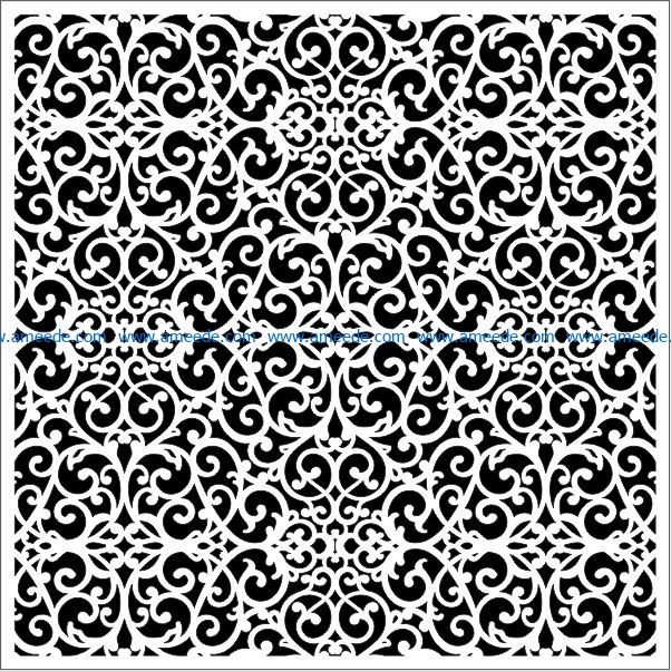 Square decoration E0009656 file cdr and dxf free vector download for Laser cut CNC