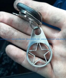 Star key chain file cdr and dxf free vector download for Laser cut