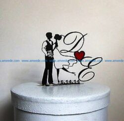 Topper couple file cdr and dxf free vector download for Laser cut