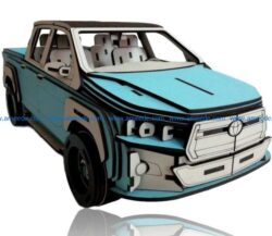 Toyota hilux file cdr and dxf free vector download for Laser cut
