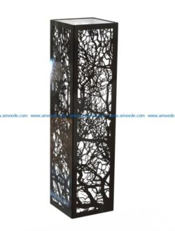 Tree vignette light box file cdr and dxf free vector download for Laser cut