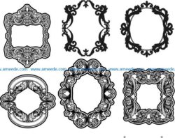 Vintage decorative frame file cdr and dxf free vector download for laser engraving machines