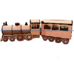 Wooden train model file cdr and dxf free vector download for Laser cut