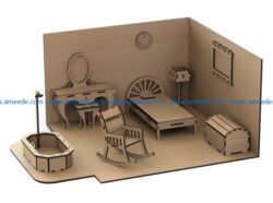 bedroom furniture file cdr and dxf free vector download for Laser cut