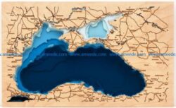 black sea map file cdr and dxf free vector download for Laser cut