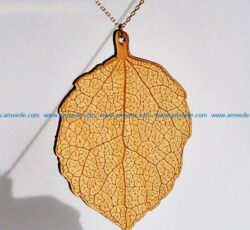 pendant leaf file cdr and dxf free vector download for Laser cut
