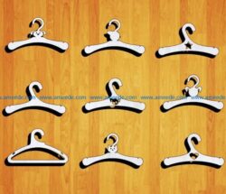 children’s hangers file cdr and dxf free vector download for Laser cut