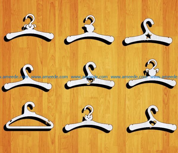 children's hangers file cdr and dxf free vector download for Laser cut