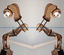 desk lamp design file cdr and dxf free vector download for Laser cut