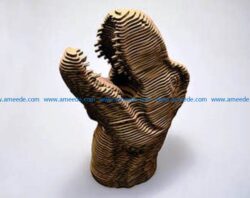 Dinosaur head S0000016 file cdr and dxf free vector download for Laser cut