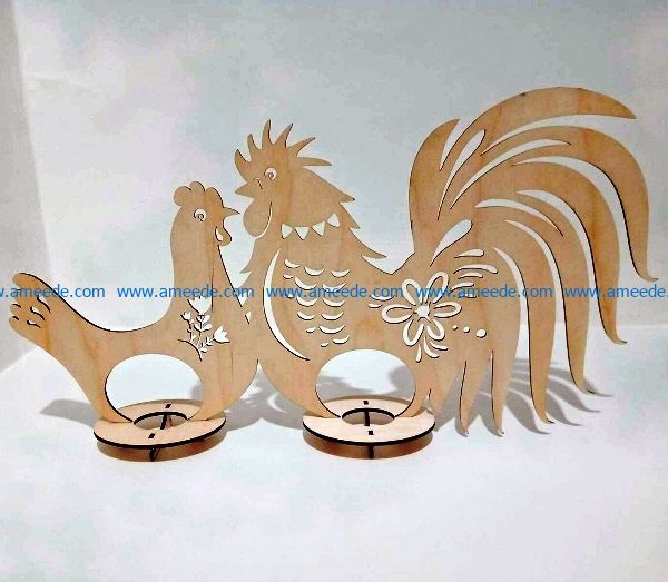 Download easter egg tray holder hen file cdr and dxf free vector download for Laser cut - Download Vector