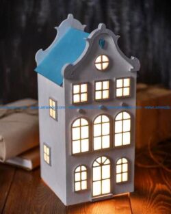house nightlight file cdr and dxf free vector download for Laser cut
