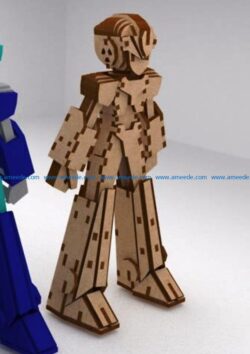 robot megaman file cdr and dxf free vector download for Laser cut