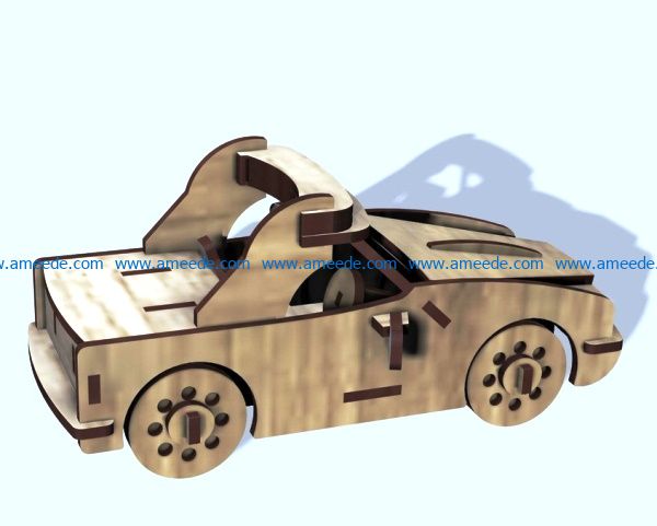 wooden race car file cdr and dxf free vector download for Laser cut