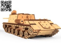 ISU 152 tank file cdr and dxf free vector download for Laser cut