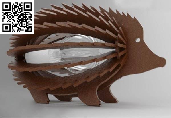 Porcupine lamp file cdr and dxf free vector download for Laser cut