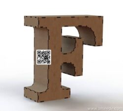 3d letter F file cdr and dxf free vector download for Laser cut