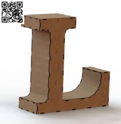 3d letter L file cdr and dxf free vector download for Laser cut