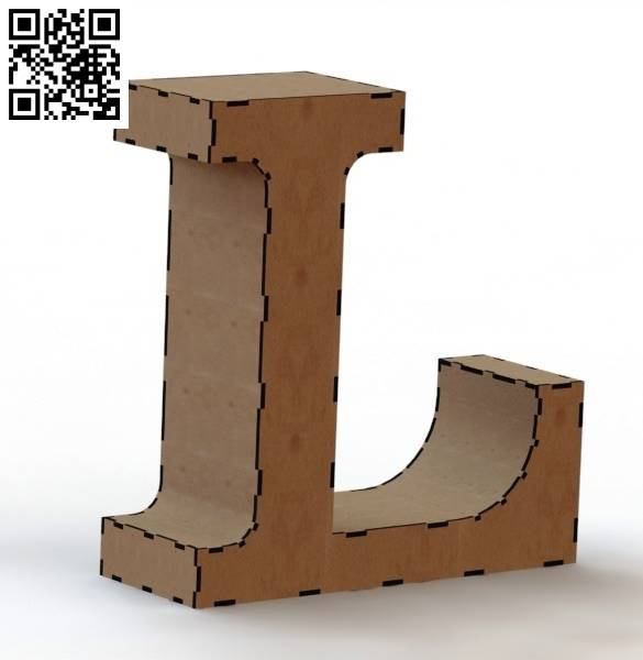 3d letter L file cdr and dxf free vector downloa