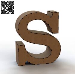 3d letter S file cdr and dxf free vector download for Laser cut