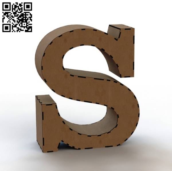 3d letter S file cdr and dxf free vector download for Laser cut – Free ...
