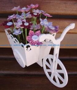 Bicycle flower basket file cdr and dxf free vector download for Laser cut