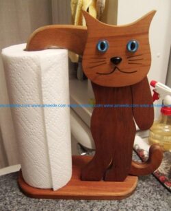Cat paper holder file cdr and dxf free vector download for Laser cut